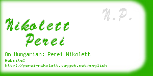 nikolett perei business card